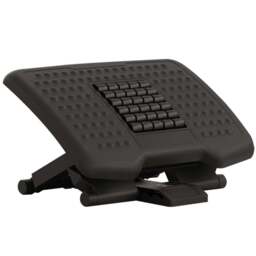 HOMCOM Black Adjustable Under Desk Foot Rest with Massage - Size: 17 x 35 x 46cm - Wilko