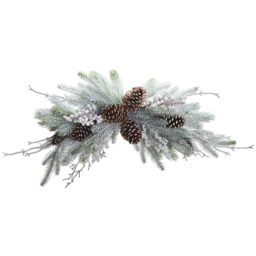 The Christmas Gift Co Snow Pinecone Arrangement - Size: 26 x 13 x 71.1cm - Green - The Christmas Gift Co. - Wilko - thumbnail 1