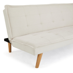 Home Detail Ada Double Sleeper Beige Fabric Sofa Bed - Size: 3 Seater - Cream - Wilko - thumbnail 6