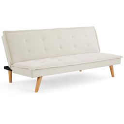 Home Detail Ada Double Sleeper Beige Fabric Sofa Bed - Size: 3 Seater - Cream - Wilko - thumbnail 3