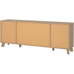 Furniture To Go 4 Door Single Drawer White and Brown Sideboard - Wilko - thumbnail 6