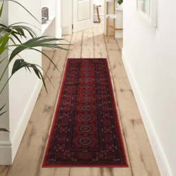 Desire Rugs Yasmin Red Traditional Bukhara Oriental Style Rug 60 x 220cm - Size: 220 x 60 x 1.1cm - Wilko - thumbnail 3