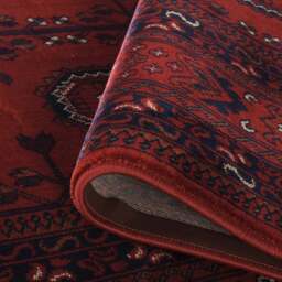 Desire Rugs Yasmin Red Traditional Bukhara Oriental Style Rug 60 x 220cm - Size: 220 x 60 x 1.1cm - Wilko - thumbnail 4