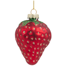 Set of 3 Strawberries Hanging Decoration - Jingle Bell Boogie - Wilko - thumbnail 3