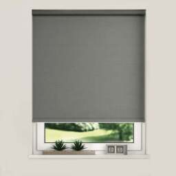 New Edge Blinds Blackout Roller Blinds Slate Grey 60cm - Size: W 60cm x D 165cm - Wilko