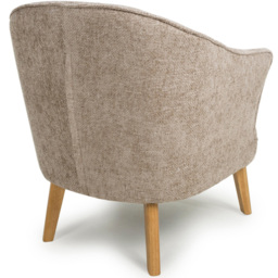 wilko Mallory Flax Effect Natural Armchair - Size: Single - Shankar - thumbnail 4