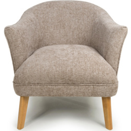 wilko Mallory Flax Effect Natural Armchair - Size: Single - Shankar - thumbnail 6