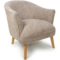 wilko Mallory Flax Effect Natural Armchair - Size: Single - Shankar - thumbnail 3