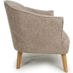 wilko Mallory Flax Effect Natural Armchair - Size: Single - Shankar - thumbnail 5