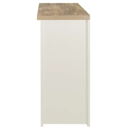 Highgate 2 Drawer Cream and Oak Console Table - Size: 35 x 99 x 77cm - White - Birlea - Wilko - thumbnail 5