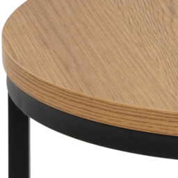 Florence Spiro Oak Round Nest of Tables Set of 2 - Brown - Furniture To Go - Wilko - thumbnail 6