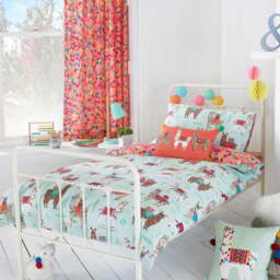 little furn. Llamarama Toddler Duvet Cover Set - Multi - Wilko - thumbnail 1