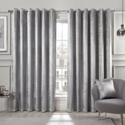 Divante Selina Silver Dotty Stripe Curtains 168 x 137cm - Size: W 168 x D 137cm - Wilko