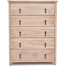 Portofino 5 Drawer Light Wood Chest of Drawers - Wilko - thumbnail 3