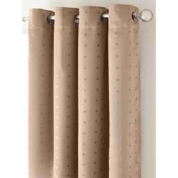 Alan Symonds Madison Latte Ring Top Curtain 168 x 183cm - Size: W 168 x D 183cm - Cream - Wilko - thumbnail 3