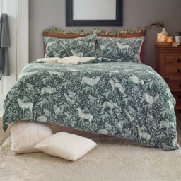 Deyongs Woodland Folk Double Green Duvet Set - Wilko
