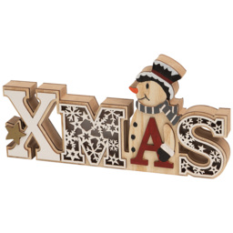 Xmas Haus Festive Light Up Wooden Christmas Decoration - Size: 28 x 14cm - Multi - Wilko - thumbnail 6