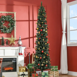 Everglow Snow Dipped Green Artificial Christmas Pencil Tree 7.5ft - Size: 8ft - Wilko - thumbnail 3