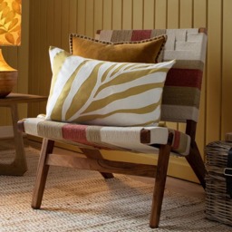 Voyage Maison Bamboo Mustard Embroidered Feather Rich Cushion 40 x 60cm - Size: 60 x 40cm - Yellow - Wilko - thumbnail 3