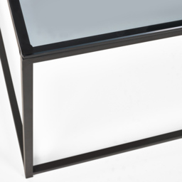 Julian Bowen Chicago Smoked Glass Coffee Table - Size: 60 x 110 x 45cm - Black - Wilko - thumbnail 5