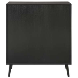 Croxley 5 Drawer Black and Oak Rattan Chest of Drawers - Birlea - Wilko - thumbnail 6