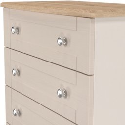 Crowndale Sussex 5 Drawer Kashmir Ash and Bardolino Oak Chest of Drawers Ready Assembled - Kashmir Ash & Bardolino Oak - Wilko - thumbnail 7