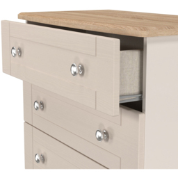 Crowndale Sussex 5 Drawer Kashmir Ash and Bardolino Oak Chest of Drawers Ready Assembled - Kashmir Ash & Bardolino Oak - Wilko - thumbnail 6