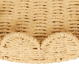 Scalloped Edge Seagrass Tray - Brown - Size: 35 x 7 x 35 cm - Wilko - thumbnail 4