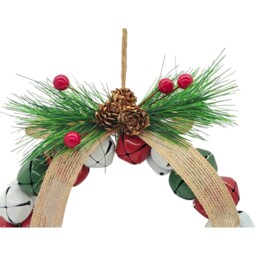 Hanging Bell Wreath Multicolour - Santa's Chalet - Wilko - thumbnail 3