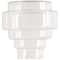 ValueLights Lane 5 Tier Clear Glass Easy Fit Shade - Size: 24.5 x 23.5 x 23.5cm - White - Wilko