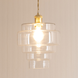 ValueLights Lane 5 Tier Clear Glass Easy Fit Shade - Size: 24.5 x 23.5 x 23.5cm - White - Wilko - thumbnail 3