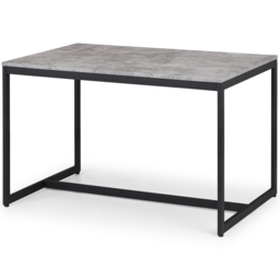 Julian Bowen Staten Kari Concrete Effect 4 Seater Dining Set Grey - Black - Wilko - thumbnail 4