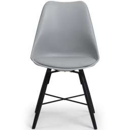 Julian Bowen Staten Kari Concrete Effect 4 Seater Dining Set Grey - Black - Wilko - thumbnail 7