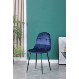 Ziva Navy Cream Pair Of Chairs - Size: Set of 2 - Wilko - thumbnail 6
