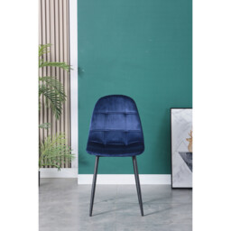 Ziva Navy Cream Pair Of Chairs - Size: Set of 2 - Wilko - thumbnail 4