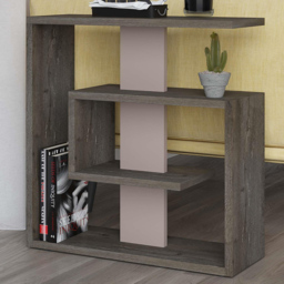 Decortie Saly Dark Coffee and Mocha Grey Side Table - Size: 57 x 55 x 20cm - Multi - Wilko - thumbnail 1