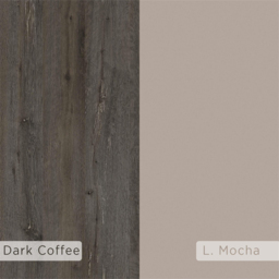 Decortie Saly Dark Coffee and Mocha Grey Side Table - Size: 57 x 55 x 20cm - Multi - Wilko - thumbnail 5