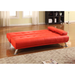Brooklyn Double Sleeper Red Faux Leather Italian Sofa Bed - Size: 2 Seater - Wilko - thumbnail 3