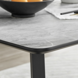 Furniturebox Copeland Valera Marble Effect 6 Seater Dining Set White and Black - Wilko - thumbnail 6