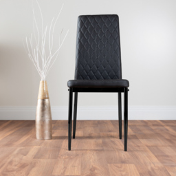 Furniturebox Copeland Valera Marble Effect 6 Seater Dining Set White and Black - Wilko - thumbnail 5