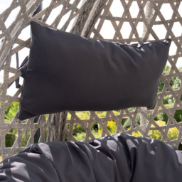 Artemis Home Abingdon Single Dark Grey Rattan Effect Hanging Egg Pod Chair - Size: 1 Seater - Wilko - thumbnail 6