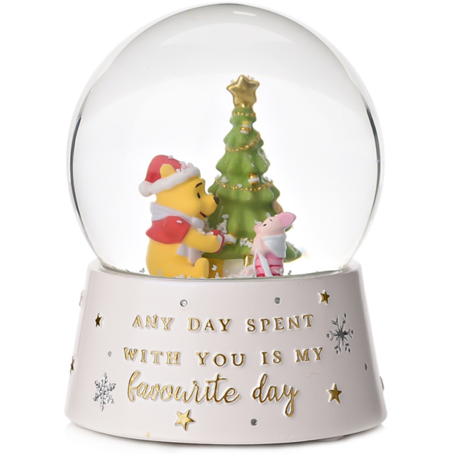 Disney Winnie Resin Snow Globe - Size: 11 x 8.5 x 8.5cm - White - Wilko - image 1