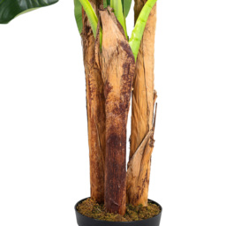 Living and Home 3 Trunk Artificial Banana Tree in Black Planter - Green - Wilko - thumbnail 6