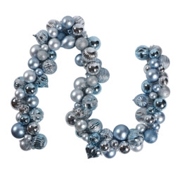 Whispering Angel Bauble Garland - Blue and Silver - Wilko - thumbnail 1
