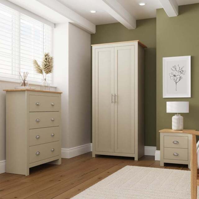 GFW Lancaster Cream 3 Piece Bedroom Furniture Set - Wilko - image 1