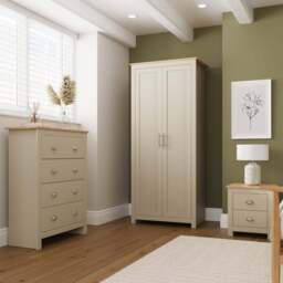 GFW Lancaster Cream 3 Piece Bedroom Furniture Set - Wilko