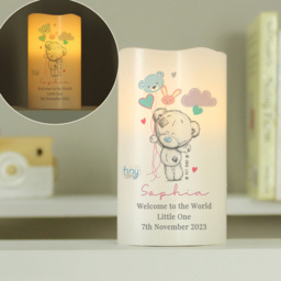 Personalised Memento Tiny Tatty Teddy Dream Big Pink Nightlight LED Candle - Size: 0.8 x 1.3 x 0.8cm - White - Wilko - thumbnail 4