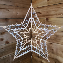Samuel Alexander 100 White and Warm White LED Star Christmas Decoration - Size: 50 x 50 x 50cm - Wilko