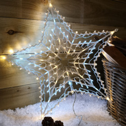 Samuel Alexander 100 White and Warm White LED Star Christmas Decoration - Size: 50 x 50 x 50cm - Wilko - thumbnail 6