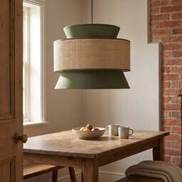 Berkley Pendant - Green and Natural - Wilko - thumbnail 3